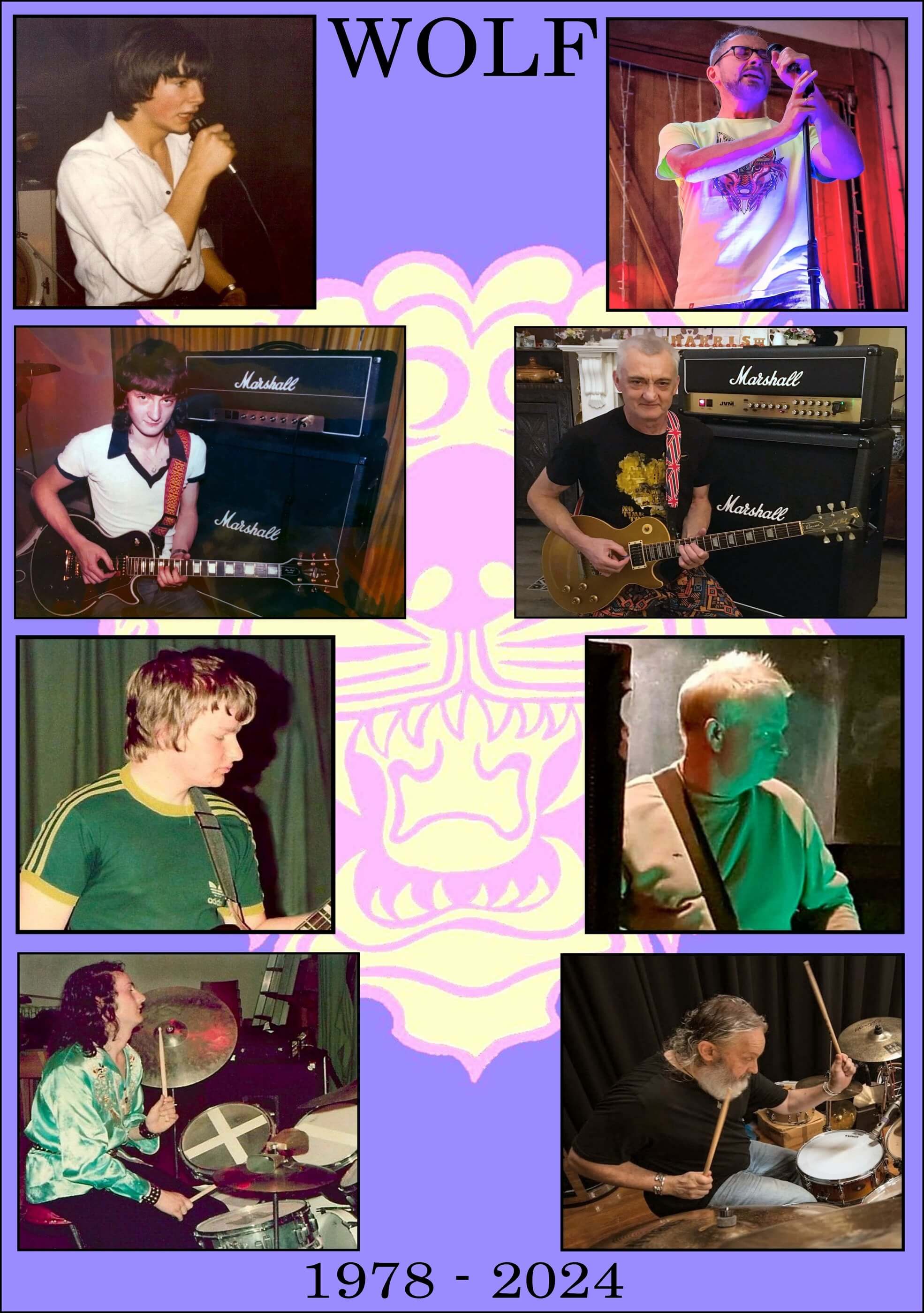 WOLF band members then and now